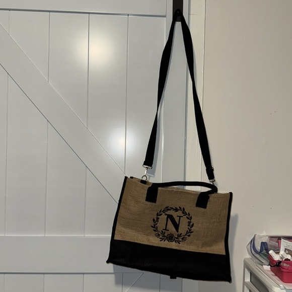 Reduced! Canvas monogram “N” tote bag & accessory bag pair - Picture 15 of 17